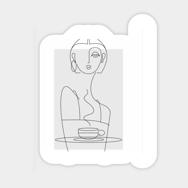 Coffe Woman Sticker by cwtu26